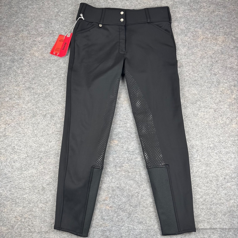 Horze Grand Prix Thermo Softshell Silicone FS Riding Pants‎ Black Womens 32